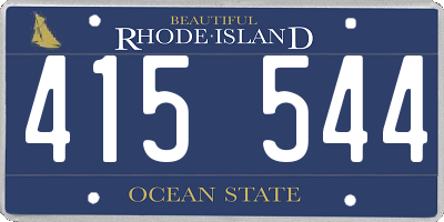 RI license plate 415544