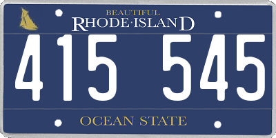 RI license plate 415545