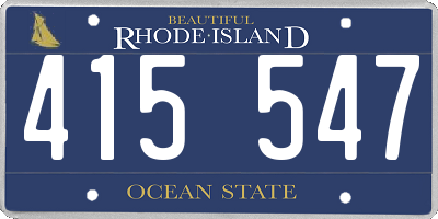 RI license plate 415547