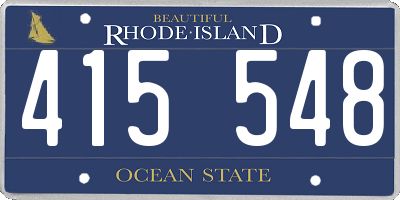 RI license plate 415548