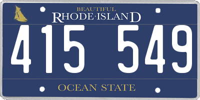 RI license plate 415549