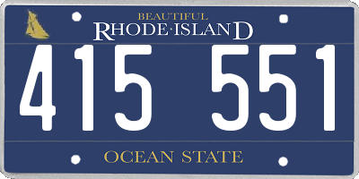 RI license plate 415551