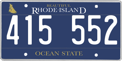 RI license plate 415552