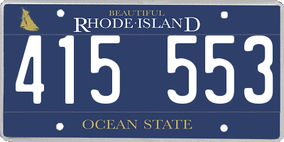 RI license plate 415553