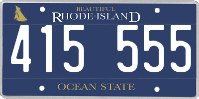 RI license plate 415555