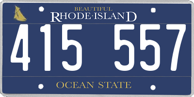 RI license plate 415557