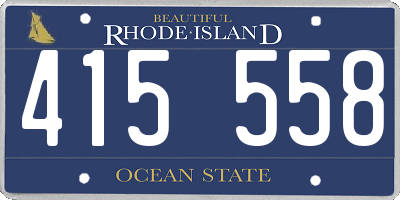 RI license plate 415558