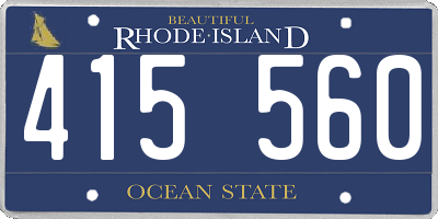 RI license plate 415560