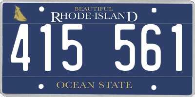 RI license plate 415561