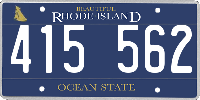 RI license plate 415562