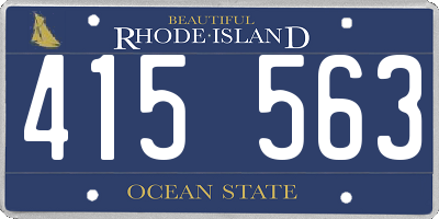 RI license plate 415563