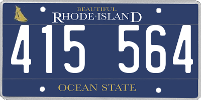 RI license plate 415564