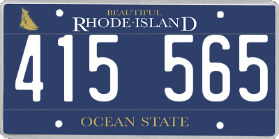 RI license plate 415565