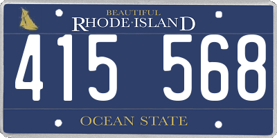 RI license plate 415568