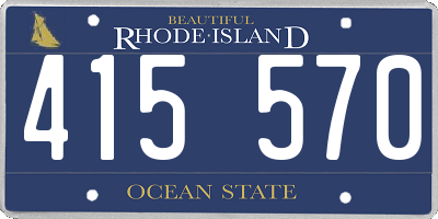 RI license plate 415570