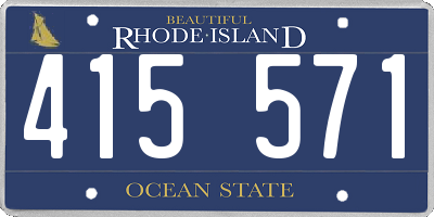 RI license plate 415571