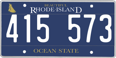 RI license plate 415573