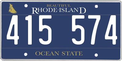 RI license plate 415574