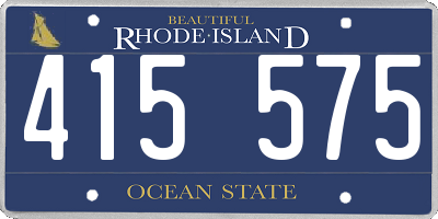 RI license plate 415575