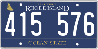 RI license plate 415576