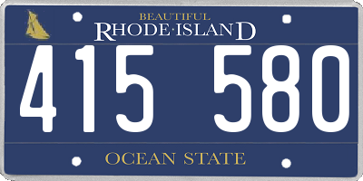 RI license plate 415580
