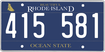 RI license plate 415581