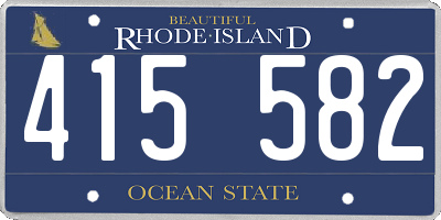 RI license plate 415582