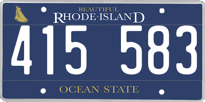 RI license plate 415583
