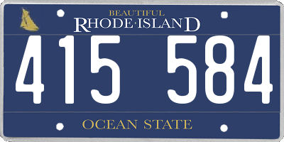 RI license plate 415584