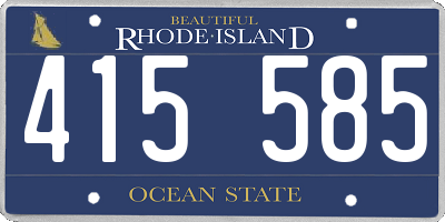 RI license plate 415585
