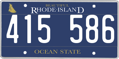 RI license plate 415586