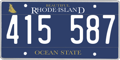RI license plate 415587