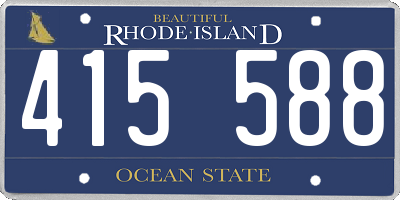 RI license plate 415588