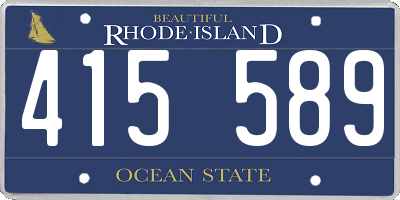 RI license plate 415589