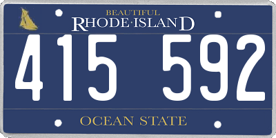 RI license plate 415592
