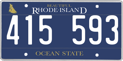 RI license plate 415593