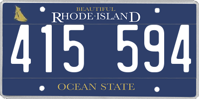 RI license plate 415594