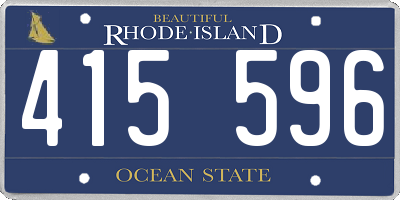 RI license plate 415596