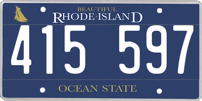 RI license plate 415597