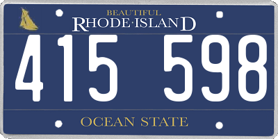 RI license plate 415598