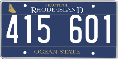 RI license plate 415601