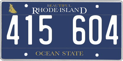 RI license plate 415604