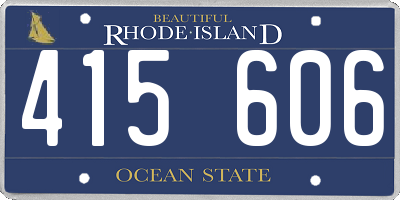 RI license plate 415606