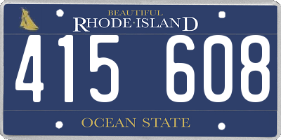 RI license plate 415608