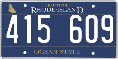 RI license plate 415609