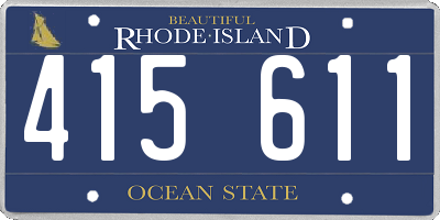 RI license plate 415611