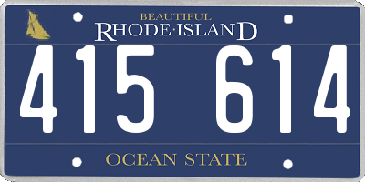 RI license plate 415614