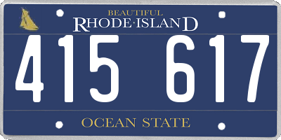 RI license plate 415617