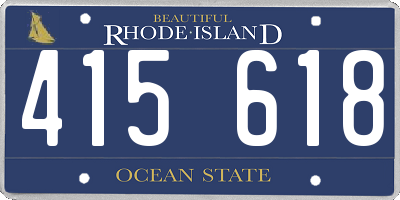 RI license plate 415618
