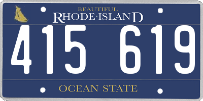 RI license plate 415619